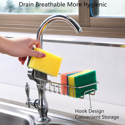 Stainless Steel Faucet Sponge Holder Storage Rack