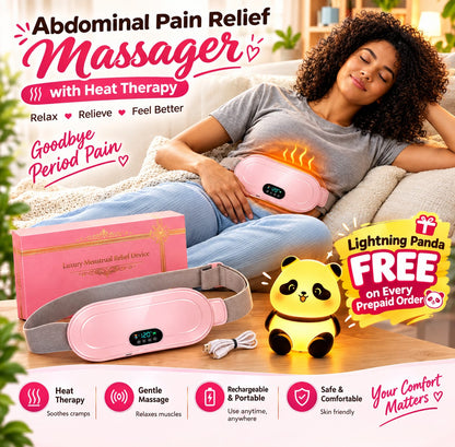 Portable Menstrual Heating Pad – Cordless Electric Waist Massager with 3 Heat Levels