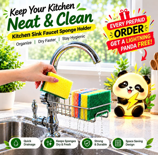 Stainless Steel Faucet Sponge Holder Storage Rack