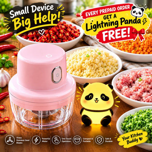Electric Mini Garlic Chopper – Portable Wireless Food Processor & Vegetable Mincer
