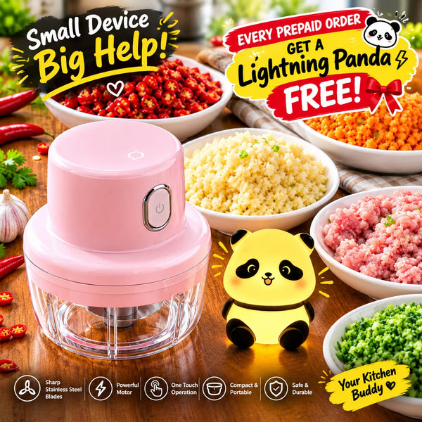 Electric Mini Garlic Chopper – Portable Wireless Food Processor & Vegetable Mincer