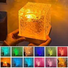 Ocean Wave Projector – Dynamic Rotating Crystal Ripple Lamp with Remote