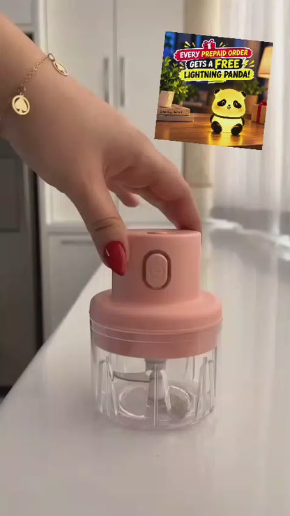 Electric Mini Garlic Chopper – Portable Wireless Food Processor & Vegetable Mincer