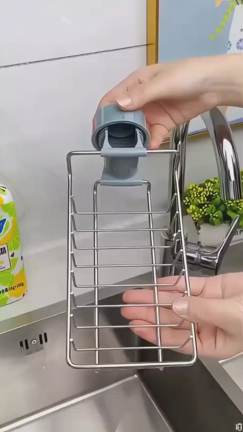 Stainless Steel Faucet Sponge Holder Storage Rack